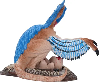 Zdjęcie produktu dla Zabawka dinozaur Oviraptor, realistyczna, realistyczna, bardzo szczegółowa, figurka edukacyjna, model dinozaura dla dzieci, niebieski