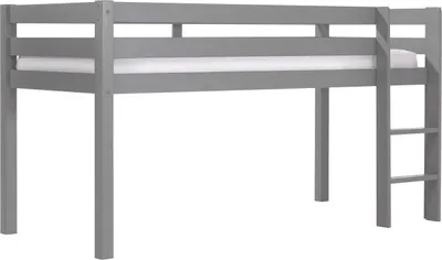 Produktbild von Spielbett >PINO< in Kiefer massiv grau lackiert - 210x114x106 (BxHxT)