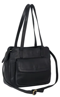 Produktbild von Benthill Handtaschen Damen Leder | Henkeltasche mit Umhängegurt | Vintage Echt Leder Damentasche | Umhängetasche