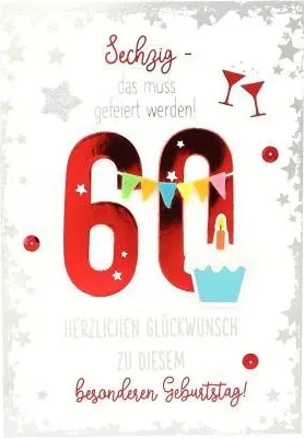 Produktbild von Depesche Klappkarten Elegance Sortierung : Sechzig - das muss gefeiert werden! 60.. Klappkarten Elegance Sortierung Neu: Sechzig - das muss gefeiert werden! 60..