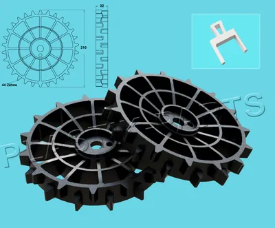 Produktbild von Antriebsräder 2er Set Offroad Profil Gardena Sileno City 250 City 300 City 500
