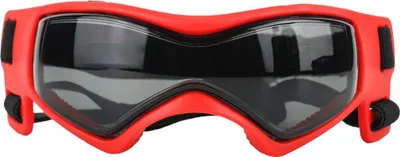 Produktbild von Leicht zu tragende Hundeschutzbrille, Sonnenbrille für kleine Hunde, verstellbarer UV-Schutz, wasser- und winddichte Schutzbrille für kleine bis mittelgroße Welpen (rot)