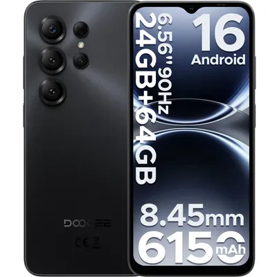 Produktbild von DOOGEE Note56 X Smartphone Handy, Android 16, 6,56" 90Hz, 6150mAh Akku, 24GB RAM+64GB ROM, 4G, 8MP, Gesichtserkennung, OTG, ohne Vertrag