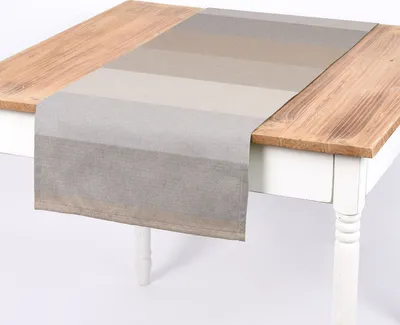 Produktbild von SCHÖNER LEBEN. Tischläufer Streifen 9,5cm creme beige braun grau