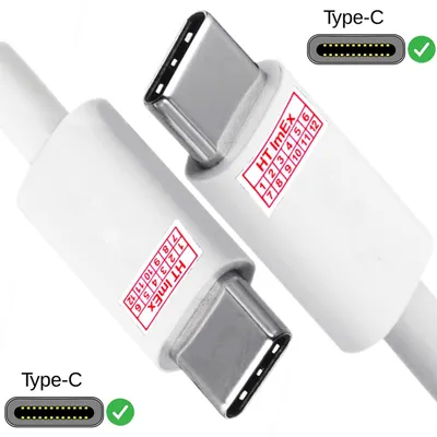 Produktbild von Weiß Ladekabel Kabel 1m USB Typ C - USB C Sync für Tablet, Handy