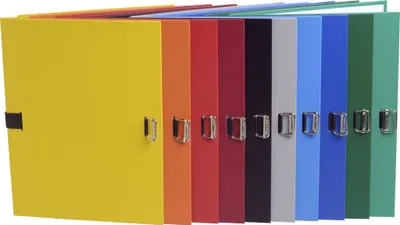 Produktbild von Exacompta 10x Dokumentenmappe Karton 2,7mm, Faltenrücken, A4, sortiert, 720E