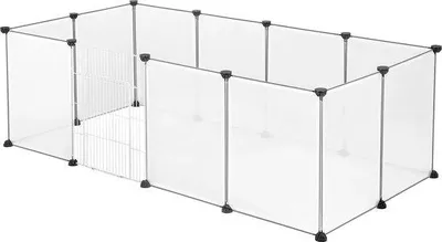 Obrázek produktu pro Boudička pro psy – transparentní klec pro králíky – rozměry 142 x 72 x 45 cm