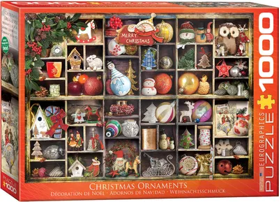 Produktbild von 1000 Teile Puzzle - Puzzle - Festlicher Weihnachtsbaumschmuck + DeLuxe 3er Set Puzzle Zubehör