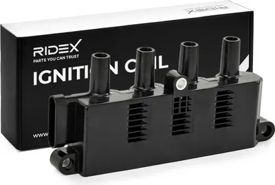 Produktbild von RIDEX 689C0157 Zündspule 12V für FIAT PANDA (169) 500 (312) GRANDE PUNTO (199) 500 C (312) für FORD KA (RU8)