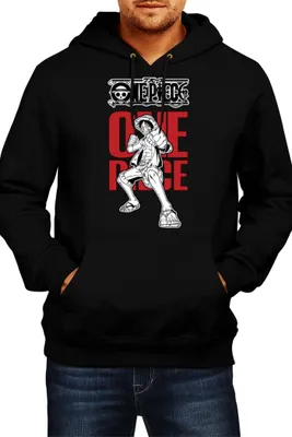 Produktbild von Herren Kapuzenpullover Japan Anime Manga Comics One Manga Piece Anime 04, Man L / Schwarz