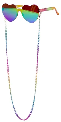 Produktbild von Herzbrille regenbogenfarben