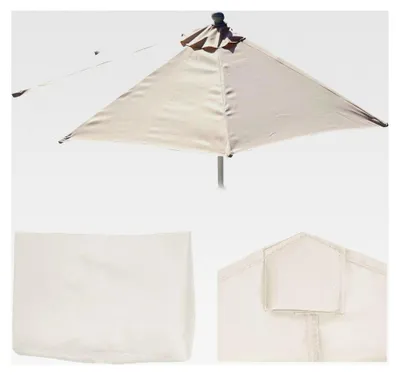 Produktbild von Ersatzbezug für halbrunden Sonnenschirm Parla, 300 cm, Stoff/Textil UV 50+, 3 kg - Creme