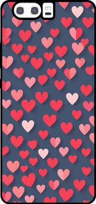 Produktbild von Smartphonica Telefon Fall fit für Huawei P10 mit rosa und roten Herzen Impressum - TPU Backcover Fall mit rosa und roten Herz-Design