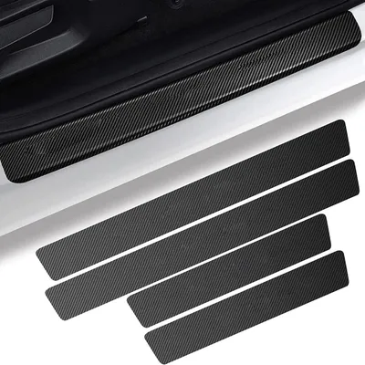 Produktbild von Türschweller Schutz Einstiegsleisten Carbon 4er Set, kratzfest selbstklebend, schützt Autolack, für alle Fahrzeuge Vorder- & Hintertüren