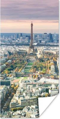 Produktbild von MuchoWow® Poster Paris - Eiffelturm - Stadt 20x40 cm - Plakat - Foto