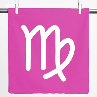 Produktbild von Huuraa Kissenbezug Jungfrau Sternzeichen Zeichen 40x40cm Fuchsia Baumwolle Dekokissenbezug Geschenkidee
