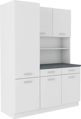 Produktbild von Buffet Küche Mario 150 cm Küchenzeile Küchenblock Einbauküche Weiss