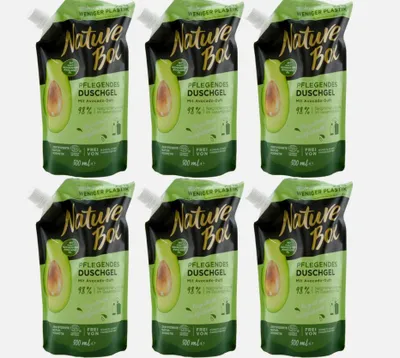 Produktbild von Nature Box Avocado Duschgel Nachfüllpackung 6 x 500 ml Vorteilspack