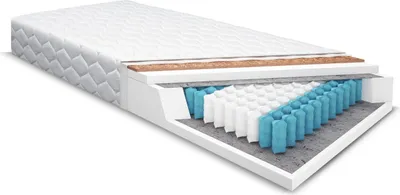 Produktbild von Taschenfederkernmatratze DAVIDE Pocket 7 Zonen H2 20 cm wendbar Kokos antiallergisch 180 x 200 cm
