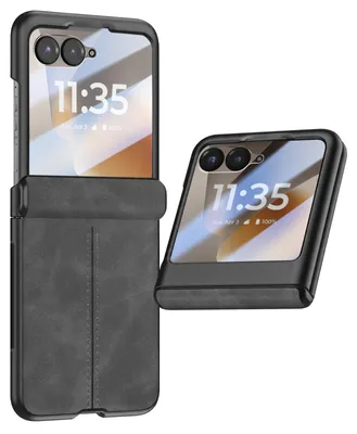 Image de Avizar, coque pour Motorola Razr 70 avec protection d'écran en verre trempé, couleur noire