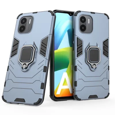 Produktbild von Xiaomi Redmi A1, Hülle Schutzhülle Handyhülle Silikon Case 360° Drehbarer Ring Türkis