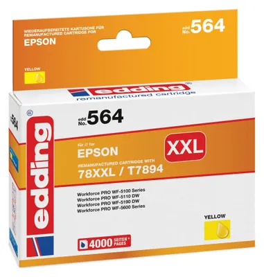 Zdjęcie produktu dla Edding EDD-564, Żółty, 38 ml, 1 szt., 4315 stron(y), Jednopak