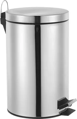 Produktbild von Perel Metall-Treteimer mit herausnehmbarem Kunststoffeimer, Metallgriff und rutschfestem Pedal,