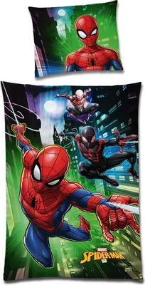 Produktbild von Spiderman Marvel Bettwäsche 200 x 135cm, 80 cm x 80 cm, 100% Baumwolle