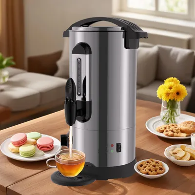 Produktbild von Eikuavons Glühweinkocher 8 L, 1500 W, 304 Edelstahl, mit Zapfhahn, Wasserstandsanzeige und Wiederaufkochfunktion