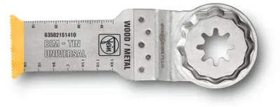 Immagine prodotto di Lama bi-metallica Fein E-Cut con rivestimento TiN, lunghezza 60 mm, larghezza 28 mm, confezione da 10 | 63502151440