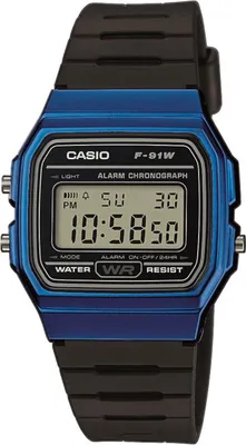 Produktbild von Uhr Casio Herren/Frauen Schwarz Casio-F-91WM-2AEF