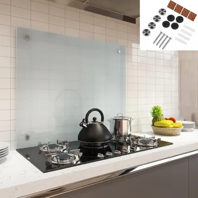 Immagine prodotto di Pannello posteriore per cucina 120x60 cm Paraspruzzi Rivestimento in piastrelle Paraspruzzi per fornelli Vetro smerigliato