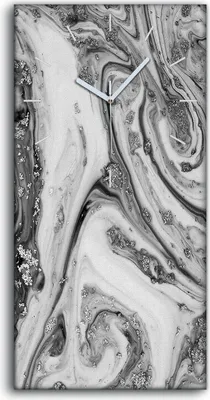 Produktbild von Wandbild Leinwand Bilder mit Uhr Geräuschlos 30x60 Malerei Abstrakte Kunst - weiße Hände