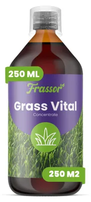 Produktbild von Grass Vital Konzentrat 250 ml – 250 m2 – Pflanzliches Rasenpflege-Konzentrat Für Garten, Spiel- Und Zierrasen – Frassor