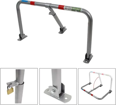 Produktbild von Parkplatzsperre abschließbar 43 x 80 cm feuerverzinkt Parkplatzbügel Sperrbügel Parkplatzblockierer Parkbügel Poller