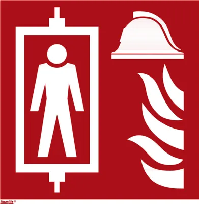 Produktbild von Brandschutzzeichen Feuerwehraufzug, Typ: 12150