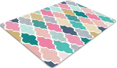 Produktbild von Stuhlunterlage Bürostuhlunterlage 120 cm x 90 cm Bodenmatte Bürostuhlunterlage - Buntes Muster