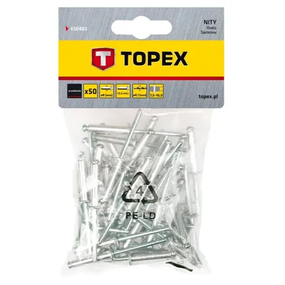Immagine prodotto di Rivetti in alluminio TOPEX 4,0 x 12,5 mm, 50 pz.