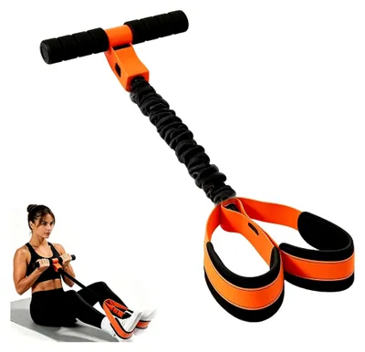 Produktbild von Widerstandsbänder für das Bauchtraining zu Hause, Pedal Widerstandsband mit Griff, Multifunktionales Zugseil für Fitness