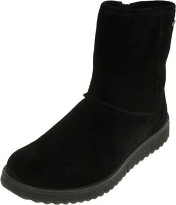 A black boot on a white background.