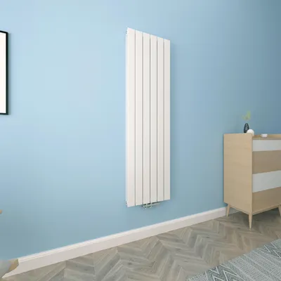 Produktbild von Acezanble Design Heizkörper Flach 1600 x 450 mm Weiß Doppellagig Vertikal Paneelheizkörper Mittelanschluss Radiator Heizung für Wohnzimmer 1593W
