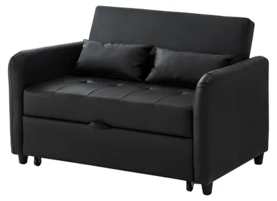 Produktbild von Schlafsofa - Bettsofa - Klappsofa - Gästebett - Platzsparend - Verstellbare Rückenlehne - Kunstleder