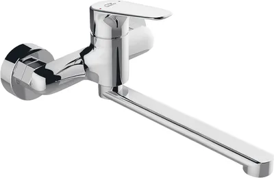 Produktbild von BADLAND Küchenarmatur Wandmontage Wasserhahn RONDO Küchenmischer für Küche in Silber
