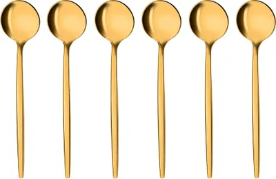Produktbild von Kaffeelöffel Provence, 6-teilig, gold, Edelstahl , 13 cm