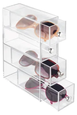 Produktbild von Schubladenschrank, Make-up Organizer, klein, 4 Schubladen, 6,6 x 17,7 x 25,2 cm, transparent, Kunststoff - iDesign | Drawers