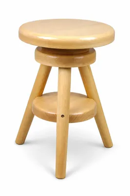 Produktbild von Hocker Massiv Schemel Stuhl Sitzmöbel Buche Drehhocker Barhocker 52-70cm (Unbehandelt)