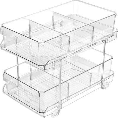 Produktbild von Famanu Badezimmerkasten mit Ausziehbaren Schubladen - Multifunktionale Ablage für Unterbau, Küchenschrank & Arbeitsfläche