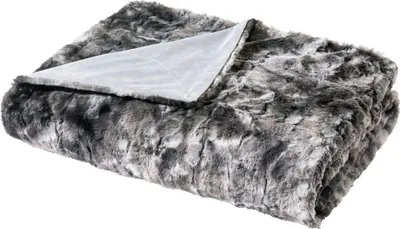 Produktbild von WOHNWOHL® Hochwertige Nerzfelloptik Wohndecke, Wendedecke aus Kunstfell - Kuscheldecke - versch. Größen und Farben, Größe:130 x 170 cm, Farben:Grau
