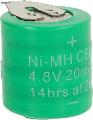 Produktbild von vhbw NiMH Ersatz Knopfzellen-Akku (15 mAh, 4,8 V, NiMH)