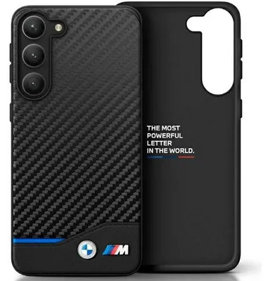 Obrázek produktu pro BMW BMHCS23M22NBCK Samsung Galaxy S23+ Plus černá kůže Carbon